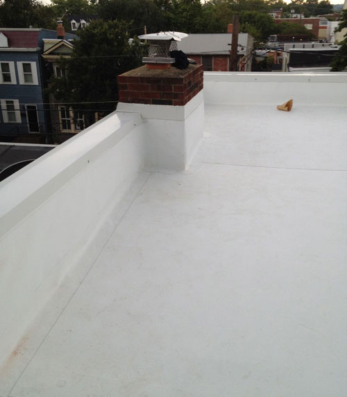 TPO roof with parapet wall