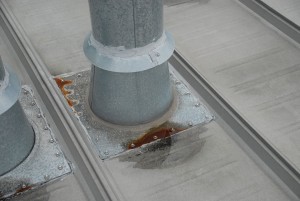 Vent on metal roof water pooling- Pittsburgh, Monroeville, Stamford, Greenwich, White Plains