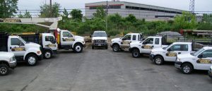 Truck fleet for Commercial roof USA
