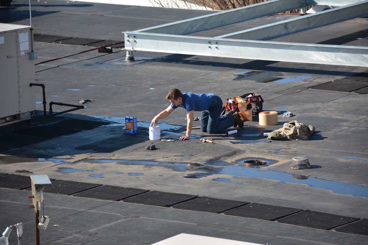 EPDM Roofing - Disadvantage-constant repair due ultraviolet degradation of an EPDM roof