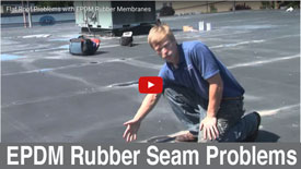 EPDM Rubber Seam Problems - the most common place for EPDM rubber roofs to leak is at the seams - Watch Video