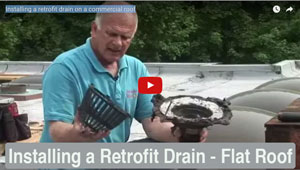 Installing a Retrofit Drain on a flat roof