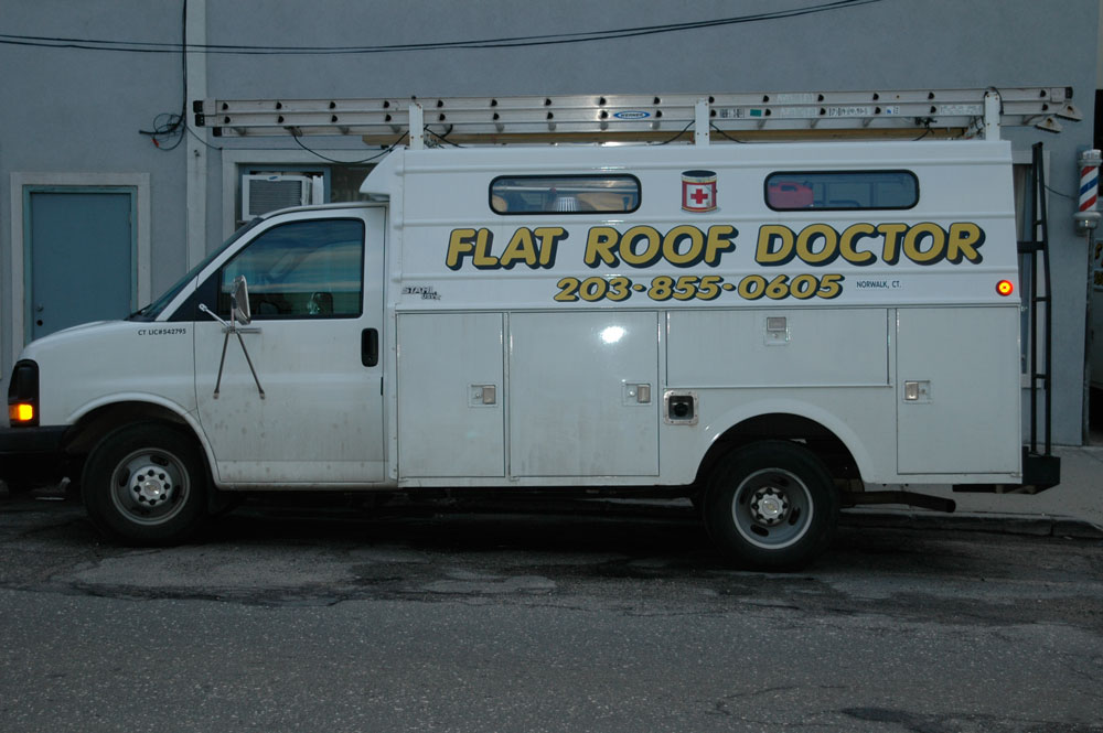 Flat Roof Doctor Truck - making Roof Repairs for 40 years Flat Roof Doctor Truck - making Roof Repairs for 40 years